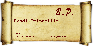 Bradl Priszcilla névjegykártya